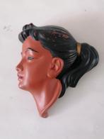 vintage keramiek wandhoofd van een vrouw zie de fotos, Antiek en Kunst, Antiek | Keramiek en Aardewerk, Ophalen of Verzenden