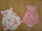 Hema - twee schattige jurkjes met vaste romper maat 62, Meisje, Jurkje of Rokje, Ophalen of Verzenden, Zo goed als nieuw