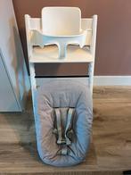 Stokke Tripp Trapp wit incl babyset en newbornset, Ophalen, Zo goed als nieuw, Meegroeistoel