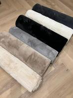 HOOGPOLIG FLUFFY KONIJN VLOERKLEDEN TAUPE WIT ZWART BEIGE GR, Ophalen of Verzenden, Nieuw, Zwart