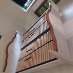 Mooi White wash bed (ledikant) 180x200cm. Geheel van hout, Ophalen, Tweepersoons, Zo goed als nieuw, 180 cm