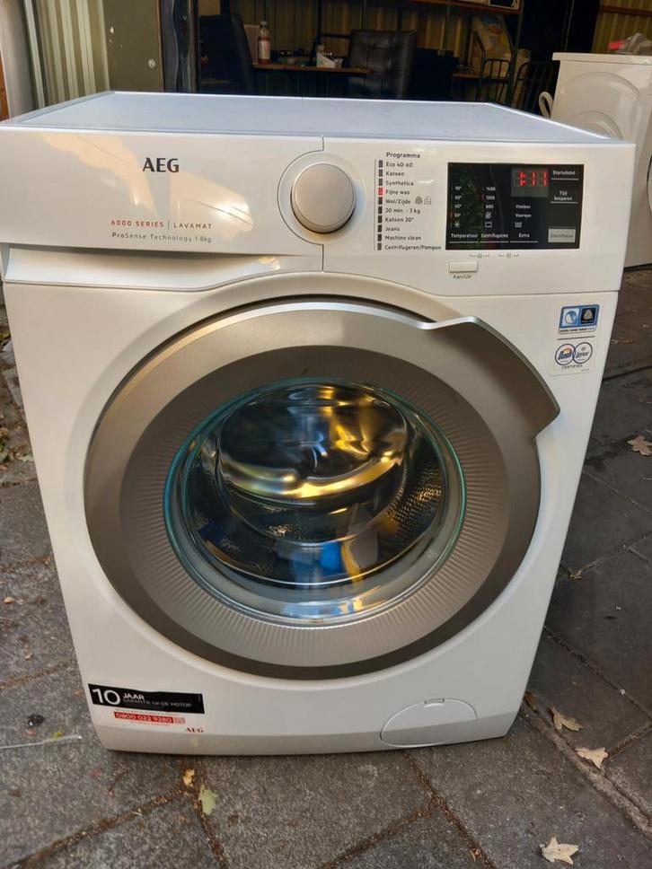 Wasmachine Aeg 6000 Series, Witgoed en Apparatuur, Wasmachines, Zo goed als nieuw, Voorlader, 8 tot 10 kg, 85 tot 90 cm, 1200 tot 1600 toeren