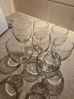 Diverse set van 7 wijnglazen, Ophalen, Glas of Glazen, Gebruikt, Glas