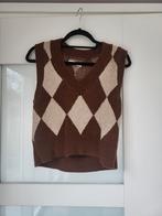 Bruin en beige sweater vest van Stradivarius. Maat S, Kleding | Dames, Beige, Ophalen of Verzenden, Zo goed als nieuw, Maat 36 (S)
