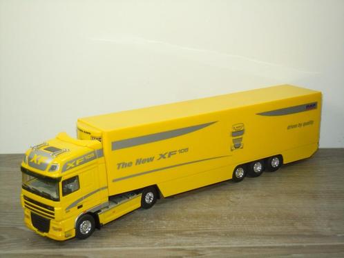 Daf 95 XF 105 Truck & Trailer - Tekno 1:50, Hobby en Vrije tijd, Modelauto's | 1:50, Zo goed als nieuw, Bus of Vrachtwagen, Tekno