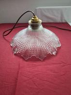 oud glazen hanglamp uit frankrijk, Huis en Inrichting, Lampen | Hanglampen, Ophalen of Verzenden, Gebruikt, Glas, Minder dan 50 cm