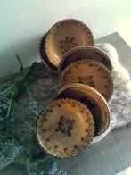 6 vintage houten schaaltjes met decoratie fantasie tiki styl, Ophalen of Verzenden