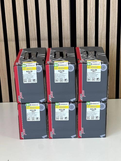 Dynaplus Unischroef verzinkt Torx TX20 4.0X50 - 500x6 nieuw, Doe-het-zelf en Verbouw, IJzerwaren en Bevestigingsmiddelen, Nieuw