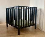 TWF Babybox Fleur Zwart incl. Matras & Hoes, Kinderen en Baby's, Boxen, Ophalen, Gebruikt, Rechthoekig, In hoogte verstelbaar