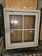 Hardhouten ramen met roedeverdeling en dubbel glas, Gevelraam of Ruit, Gebruikt, 80 tot 120 cm, 80 tot 120 cm