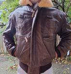 VINTAGE zwaar leren bomberjack Nickelson, gedragen, 3XXL, Kleding | Heren, Bruin, Nickelson, Overige maten, Ophalen of Verzenden