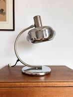 Prachtige vintage, Space age tafellamp, chroom, ‘60, Gebruikt, ., Ophalen of Verzenden, .