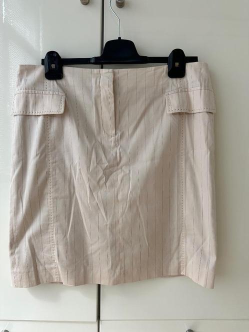 Leuk lichtroze krijtstreep rokje Marccain maat 5 / 42, Kleding | Dames, Rokken, Zo goed als nieuw, Maat 42/44 (L), Roze, Boven de knie