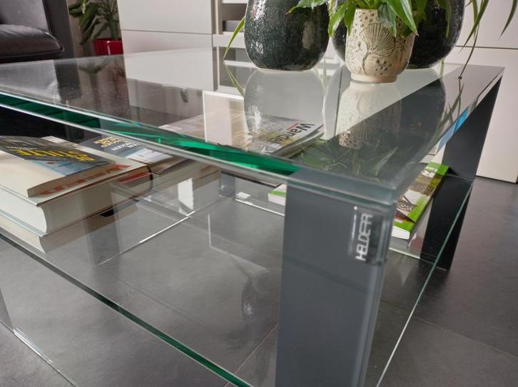 Design bijzettafeltjes, Huis en Inrichting, Tafels | Bijzettafels, Zo goed als nieuw, Rond, Minder dan 45 cm, 55 tot 75 cm, Glas