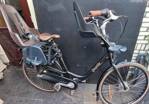 Gazelle Bloom moederfiets + 2x Bobike zitjes, Fietsen en Brommers, Fietsen | Dames | Moederfietsen, Zo goed als nieuw, Gazelle