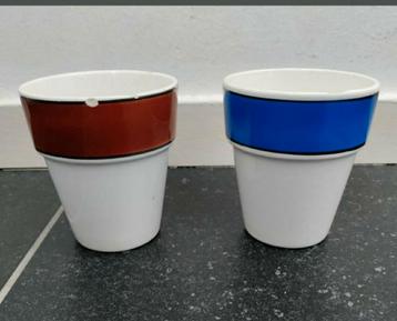 Bekers,Retro,hoog 9 cm,Aardewerk,Merk,Granit,1960 beschikbaar voor biedingen