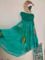 prachtige turqoise 100 % zijden rok ~ jurk 🩵💚, Maat 38/40 (M), Blauw, Ophalen of Verzenden, Gedragen