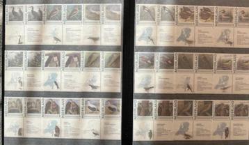 Complete serie Vogels in NL. 2 x 74 = 148 zegels beschikbaar voor biedingen