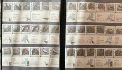 Complete serie Vogels in NL. 2 x 74 = 148 zegels, Postzegels en Munten, Postzegels | Nederland, Postfris, Na 1940, Ophalen of Verzenden