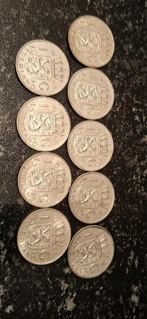 Zilveren Guldens 1954-1966 - Complete Set, Postzegels en Munten, Munten | Nederland, Setje, 1 gulden, Koningin Juliana, Zilver