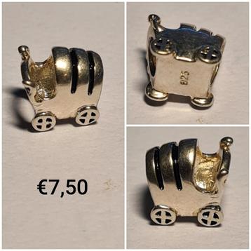 Bedel zilver kinderwagen * meer bedels te koop o.a Pandora * beschikbaar voor biedingen