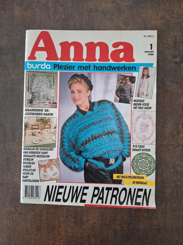 Anna Burda plezier met handwerken januari 1988, Boeken, Hobby en Vrije tijd, Zo goed als nieuw, Breien en Haken, Ophalen of Verzenden