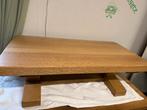 Oerdegelijke eiken salontafel, Ophalen, Gebruikt, 100 tot 150 cm, Eikenhout