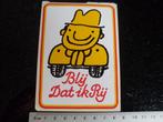sticker blij dat ik rij anti file geen niet smiley glimlach, Verzamelen, Stickers, Verzenden, Zo goed als nieuw, Auto of Motor