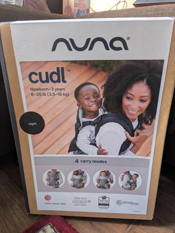 Nuna Cudl Draagzak 'Night' - Zo goed als nieuw! beschikbaar voor biedingen