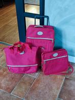 Roze Trolley Set - Koffer, Tas en Schoudertas nieuwstaat., 20 tot 30 cm, Ophalen of Verzenden, Zo goed als nieuw, Roze