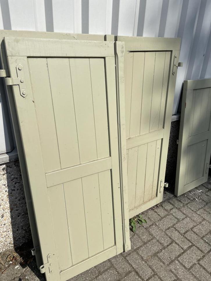 Prachtset van 15 massief meranti raamluiken, Doe-het-zelf en Verbouw, Deuren en Horren, Zo goed als nieuw, Overige typen, Hout