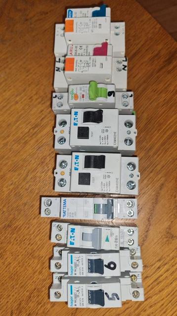 9 automaten B16, C16, C20, B40 en aardlek  beschikbaar voor biedingen