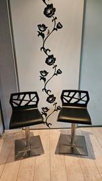 2 zwarte design barkrukken Dan-Form, Huis en Inrichting, Barkrukken, Ophalen, 60 tot 90 cm, Zo goed als nieuw, In hoogte verstelbaar