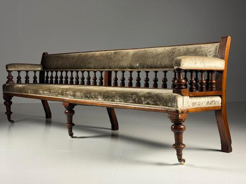 Victoriaanse Engelse Bank 19e eeuw 270cm, Antiek en Kunst, Antiek | Meubels | Stoelen en Banken, Ophalen