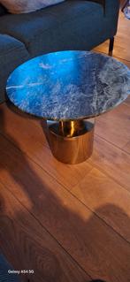 Richmond Salontafel met Marmeren Blad, Huis en Inrichting, Minder dan 45 cm, Minder dan 55 cm, Metaal of Aluminium, Rond