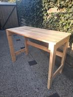 Werktafel op werkhoogte - hout - handgemaakt in nieuwstaat, Huis en Inrichting, Tafels | Sidetables, Ophalen, 100 tot 150 cm, Zo goed als nieuw