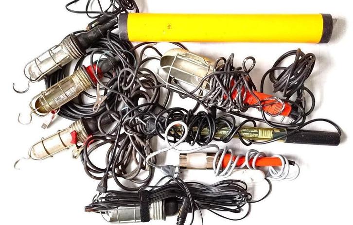 Industriële garage lampen -aansteker lampen -220 volt lampen, Huis en Inrichting, Lampen | Hanglampen, Zo goed als nieuw, 75 cm of meer