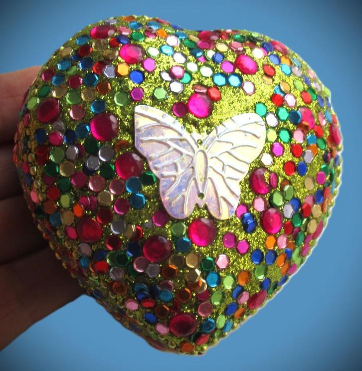 Ringdoosje~Vlinder~wisseltanden doosje~Hart vorm, Huis en Inrichting, Woonaccessoires | Overige, Zo goed als nieuw, Ophalen of Verzenden