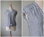 Max Studio - mooie gestreepte top / blouse / maat S, Max studio, Zo goed als nieuw, Verzenden, Blauw