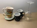 Serviesgoed: Glas, Kopjes en Schotels, Huis en Inrichting, Keuken | Servies, Ophalen, Gebruikt, Keramiek, Overige stijlen