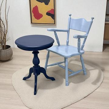Vintage stoel tafel set | eiken hout | salontafel | beschikbaar voor biedingen