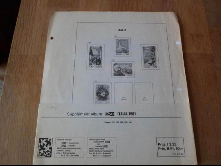 2 x set Davo Supplement Album, Nederland, Frankrijk, Postzegels en Munten, Postzegels | Toebehoren, Verzamelalbum, Ophalen of Verzenden