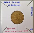 Cud error Obv en CC rotation Rev 10 eurocent 2011-BE België, Ophalen of Verzenden, België, 10 cent, Losse munt