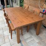 GRATIS eettafel met 4 stoelen, Ophalen, Gebruikt, Rechthoekig, 50 tot 100 cm
