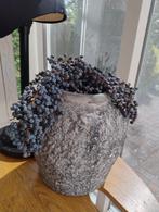 Prachtige antraciet grijze pot met dadeltak., Ophalen, Zo goed als nieuw, Overige kleuren, Minder dan 50 cm