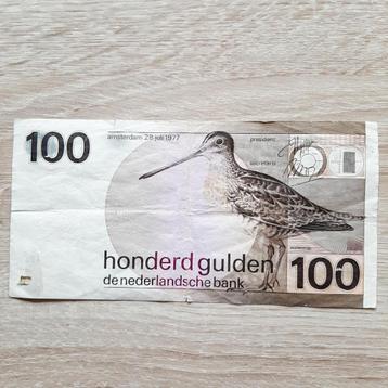 bankbiljet 100/Honderd Gulden in zeer goede staat met Kievit beschikbaar voor biedingen