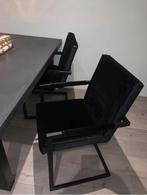 Zwarte velvet eetstoelen, Ophalen, Gebruikt, Zwart, Vier