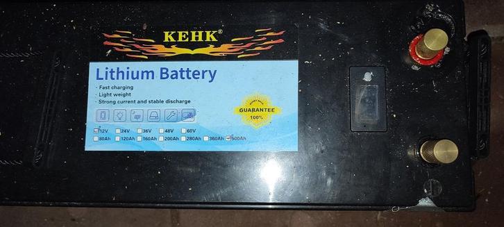 Lithium accu, label 500Ah, 12V, Auto-onderdelen, Accu's en Toebehoren, Gebruikt, Ophalen