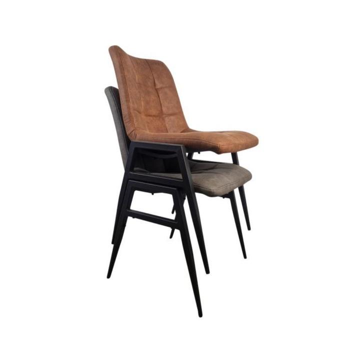 Chicago Stapelstoelen Houston stackchairs koppelstoelen  924, Huis en Inrichting, Stoelen, Nieuw, Vijf, Zes of meer stoelen, Bruin