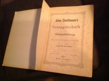 Gesangstechnik und Stimmbildung/Stockhausen,  (1900)    V beschikbaar voor biedingen